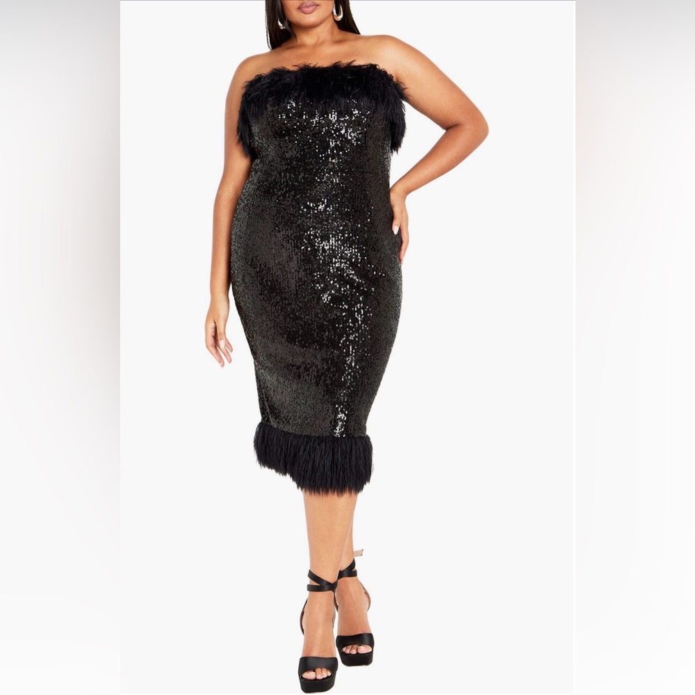 City Chic Ezra Black Dress